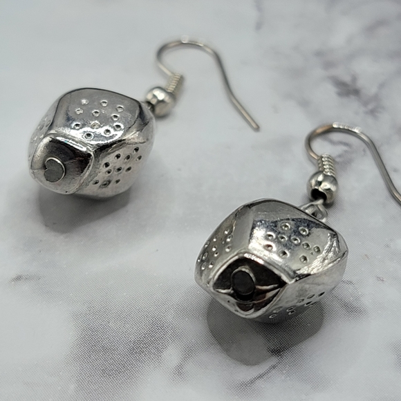Silver Drop Earrings - Picture 4 of 6